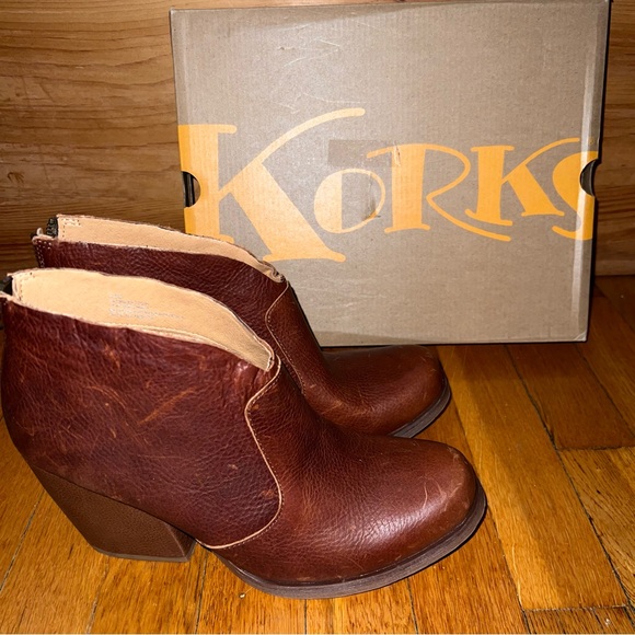 Korks Gemini Ankle Boots Brown Brand New in NWT